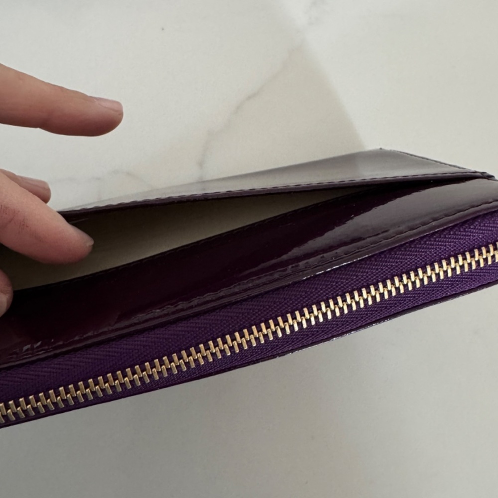 Aspinal Of London WALLET CLUTCH purple, NEW timeless, elegant - Picture 6 of 11